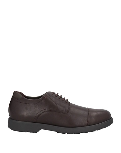 GEOX Schnürschuhe Dunkelbraun Leder