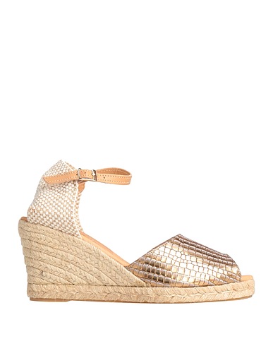 KANNA Espadrillas Oro Pelle, Fibre tessili