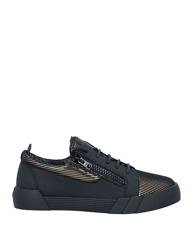 GIUSEPPE ZANOTTI Sneakers Black Soft Leather, Textile fibers