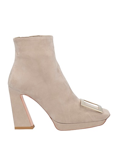 ROGER VIVIER Stivaletti Grigio chiaro Pelle