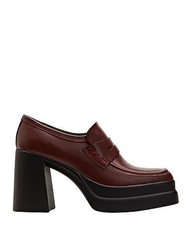 8 by YOOX Mocassino LEATHER SQUARE TOE PENNY LOAFER
 Bordeaux 100% Pelle di vitello