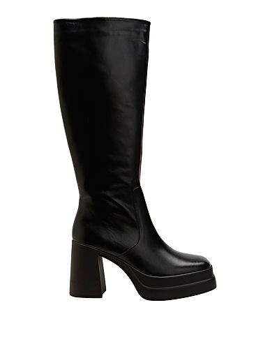 8 by YOOX Boots LEATHER SQUARE TOE HIGH BOOTS
 Black 100% Calfskin