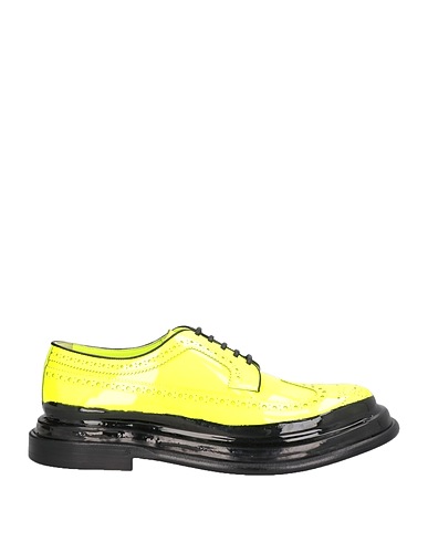 DOLCE&GABBANA Laced shoes Pastel yellow Soft Leather