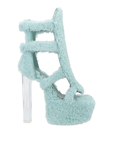 RICK OWENS Sandals Turquoise Shearling