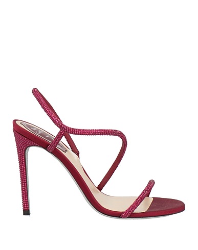 RENE' CAOVILLA Sandals Garnet Textile fibres