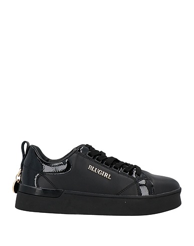 BLUGIRL Sneakers Black Soft Leather, Textile fibers