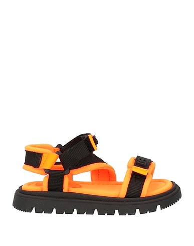DOLCE&GABBANA Sandals Orange 70% Polyamide, 15% Elastane, 15% Calfskin