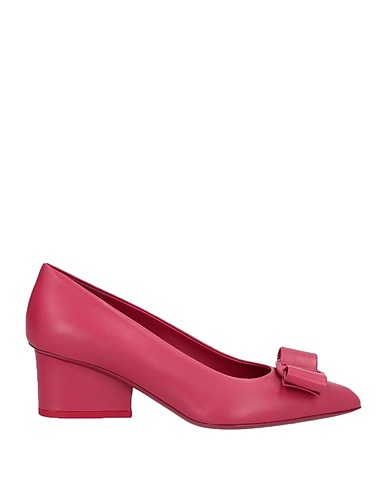 FERRAGAMO Pumps Purpur Leder