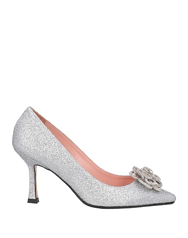 ANNA F. Pump Silver Soft Leather