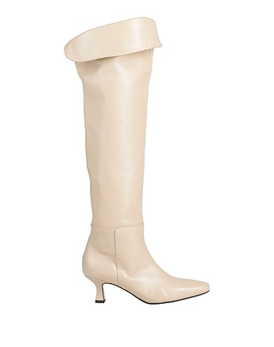 ANNA F. Boots Beige Soft Leather