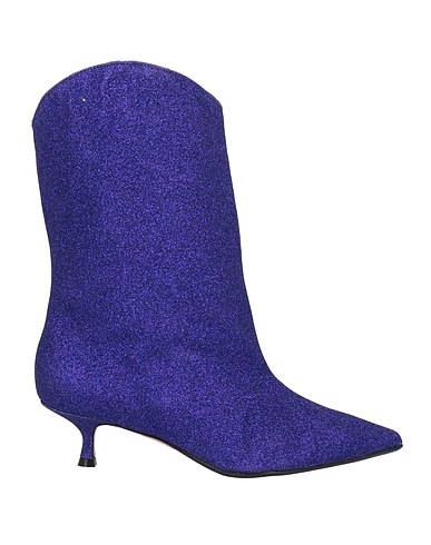 ANNA F. Ankle boot Purple Leather