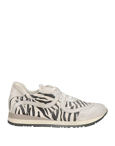 LUCIANO BARACHINI Sneakers Light grey Textile fibers, Leather