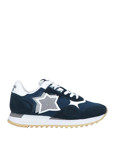ATLANTIC STARS Sneakers Midnight blue Leather, Textile fibers