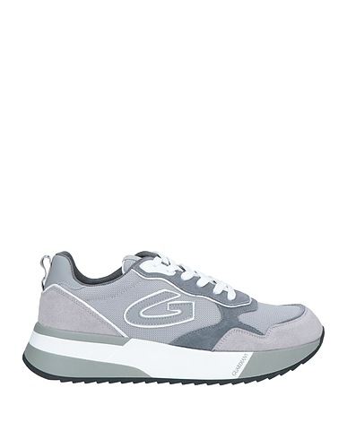 ALBERTO GUARDIANI Sneakers Grey Leather, Textile fibers