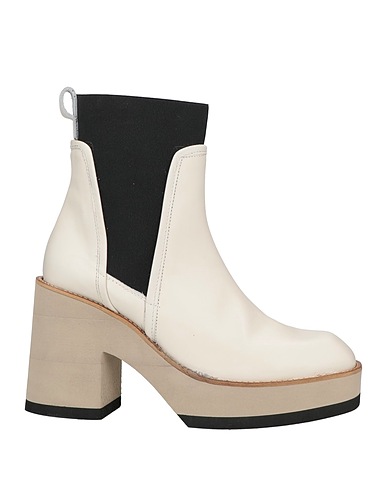 SPAZIOMODA Ankle boot Ivory Textile fibres