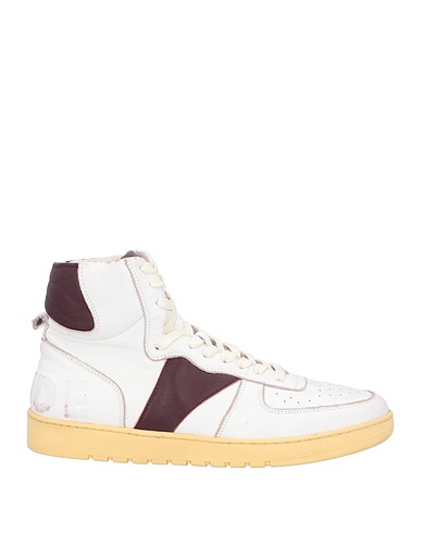 RHUDE Sneakers Blanc Cuir, Fibres textiles
