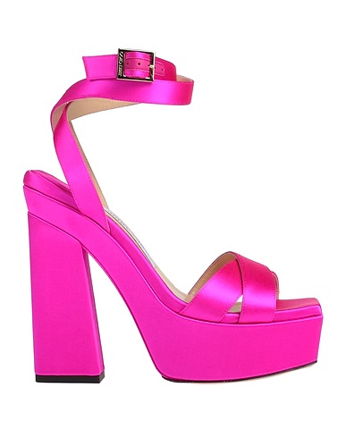 JIMMY CHOO Sandals Fuchsia Textile fibers