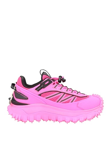 MONCLER Sneakers Fuchsia Soft Leather, Textile fibers