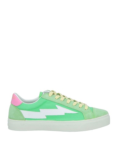 SANYAKO Sneakers Säuregrün Leder, Gewebefasern