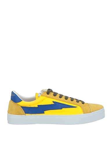SANYAKO Sneakers Yellow Leather, Textile fibers