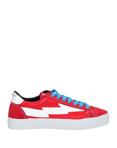 SANYAKO Sneakers Rot Leder, Gewebefasern