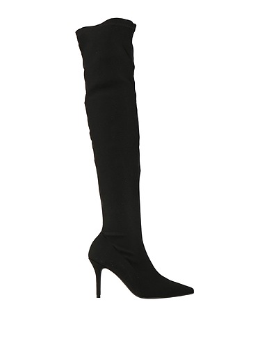 MARIAN Boots Black Textile fibers, Soft Leather