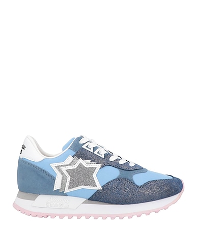 ATLANTIC STARS Sneakers Blu chiaro Pelle, Fibre tessili