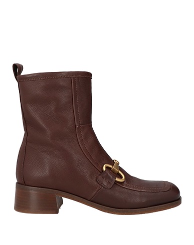 ELVIO ZANON Ankle boot Dark brown Soft Leather