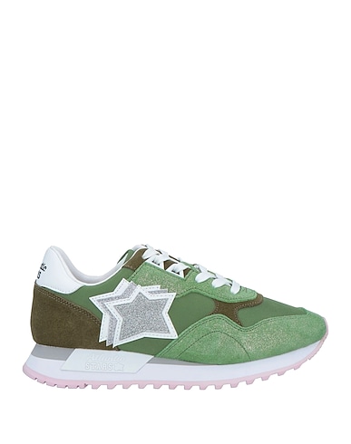 ATLANTIC STARS Sneakers Green Textile fibres, Leather