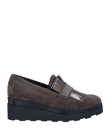 CINZIA SOFT Loafers Dark brown Textile fibers