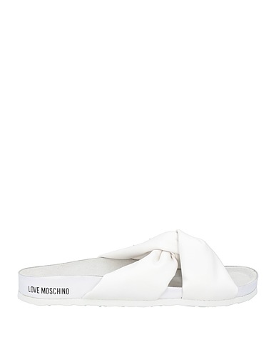 LOVE MOSCHINO Sandals White Soft Leather