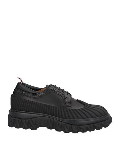 THOM BROWNE Laced shoes Black Soft Leather