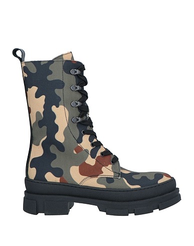 SEMICOUTURE Ankle boot Military green Textile fibres