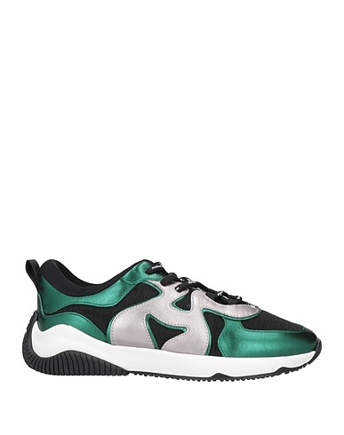 HOGAN Sneakers Verde smeraldo Pelle, Fibre tessili