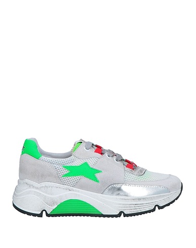 OKINAWA Sneakers Light grey Leather, Textile fibers