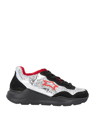 ISHIKAWA Sneakers Black Leather, Textile fibers
