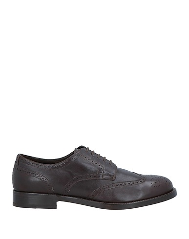 FRATELLI ROSSETTI Laced shoes Dark brown Soft Leather