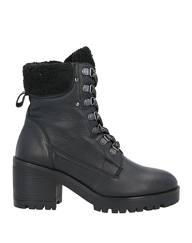 MTNG Ankle boot Black Leather, Textile fibres