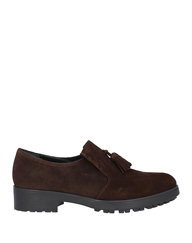 BRUGLIA Loafers Dark brown Leather