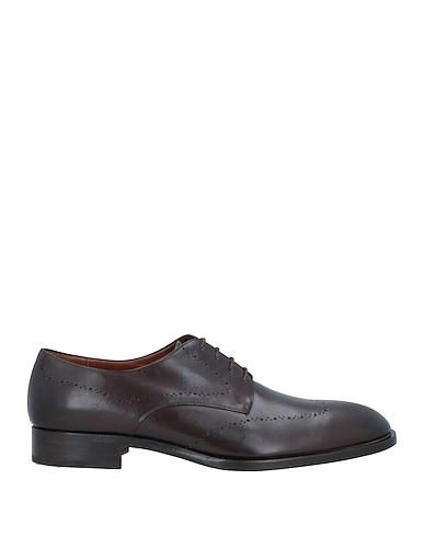 FRATELLI ROSSETTI Laced shoes Dark brown Soft Leather