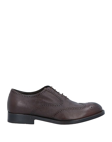 FRATELLI ROSSETTI Laced shoes Dark brown Soft Leather