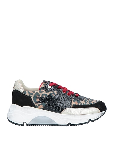 ISHIKAWA Sneakers Black Leather, Textile fibers