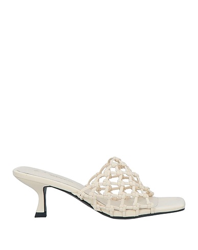 TOSCA BLU Sandals Cream Textile fibres