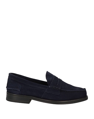 SAXONE Mocassino Blu navy Pelle
