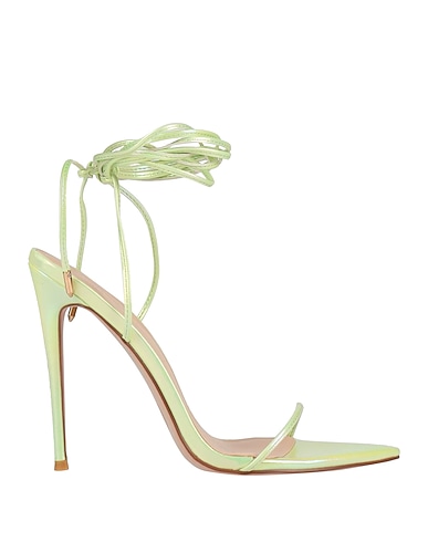 FEMME Sandals Light green Textile fibres