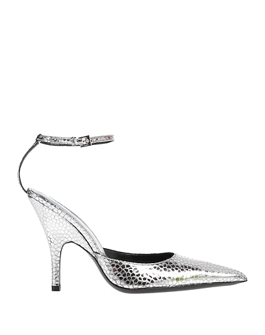 BY FAR Court Silver Soft Leather