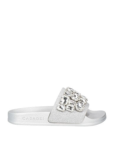 CASADEI Sandals Silver Textile fibres