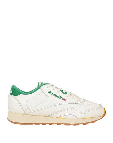 REEBOK Sneakers White Soft Leather, Textile fibres