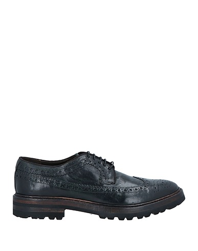PREVENTI Laced shoes Dark green Soft Leather