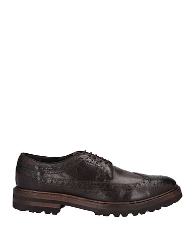 PREVENTI Laced shoes Dark brown Soft Leather
